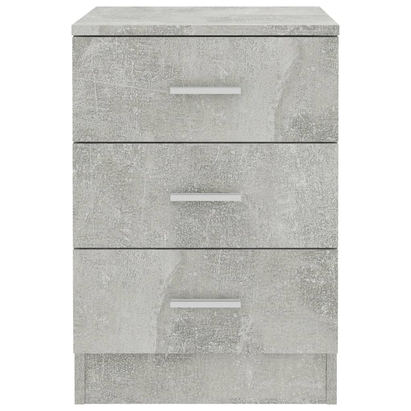 Bedside Cabinets 2 pcs Concrete Grey 38x35x56 cm