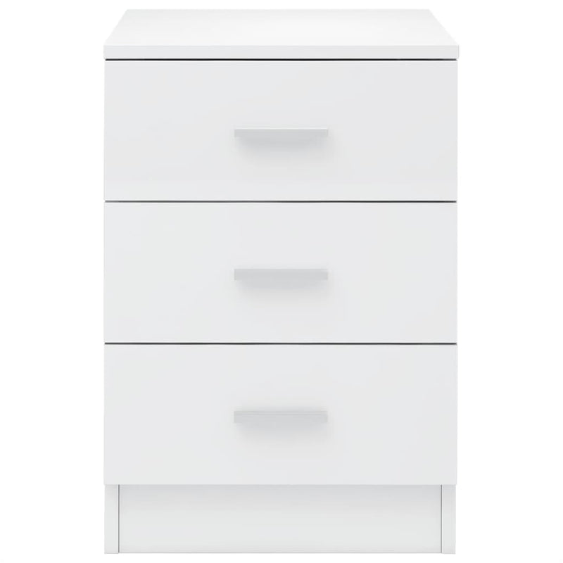 Bedside Cabinet High Gloss White 38x35x56 cm