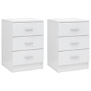 Bedside Cabinets 2 pcs High Gloss White 38x35x56 cm