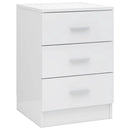 Bedside Cabinets 2 pcs High Gloss White 38x35x56 cm