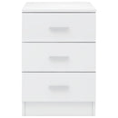 Bedside Cabinets 2 pcs High Gloss White 38x35x56 cm