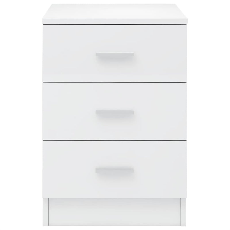 Bedside Cabinets 2 pcs High Gloss White 38x35x56 cm