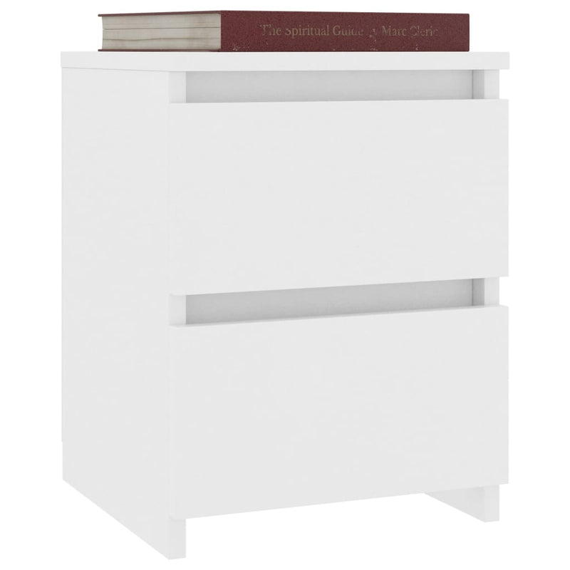 Bedside Cabinet White 30x30x40 cm