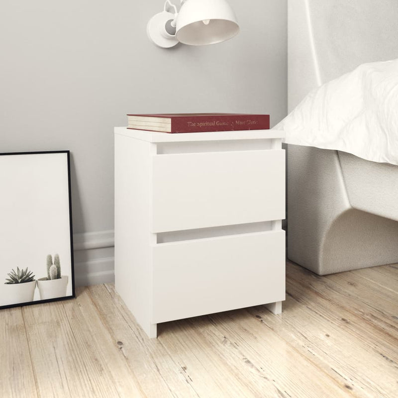 Bedside Cabinets 2 pcs White 30x30x40 cm