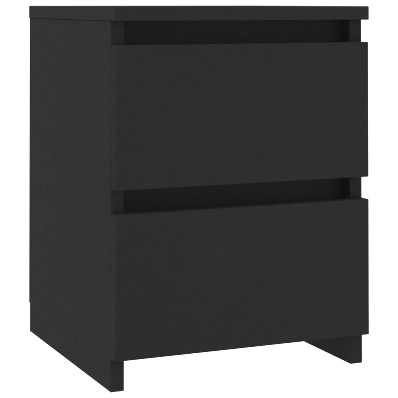 Bedside Cabinet Black 30x30x40 cm