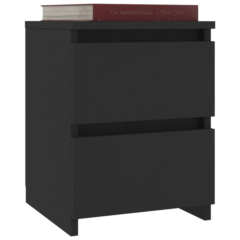 Bedside Cabinet Black 30x30x40 cm