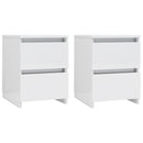 Bedside Cabinets 2 pcs High Gloss White 30x30x40 cm