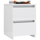 Bedside Cabinets 2 pcs High Gloss White 30x30x40 cm