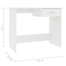 Desk White 100x50x76 cm Chipboard