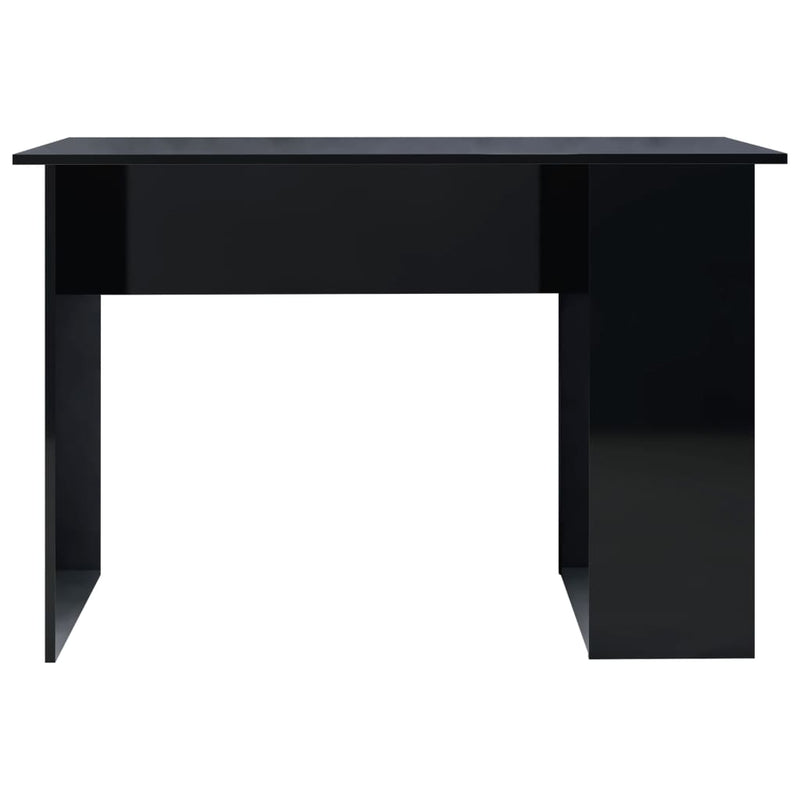 Desk High Gloss Black 110x60x73 cm Chipboard