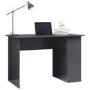Desk High Gloss Grey 110x60x73 cm Chipboard