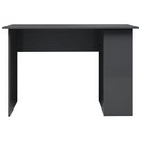 Desk High Gloss Grey 110x60x73 cm Chipboard