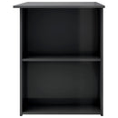 Desk High Gloss Grey 110x60x73 cm Chipboard