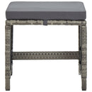 11 Piece Outdoor Dining Set with Cushions Poly Rattan Grey