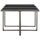 11 Piece Outdoor Dining Set with Cushions Poly Rattan Grey