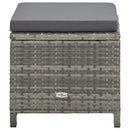 13 Piece Outdoor Dining Set with Cushions Poly Rattan Grey