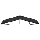 Folding Sun Lounger Black Steel