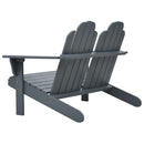 Double Adirondack Chair Wood Grey