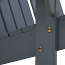 Double Adirondack Chair Wood Grey