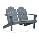 Double Adirondack Chair Wood Grey