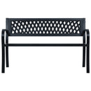 Garden Bench 125 cm Black Steel