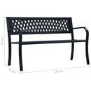 Garden Bench 125 cm Black Steel