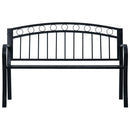 Garden Bench 125 cm Black Steel