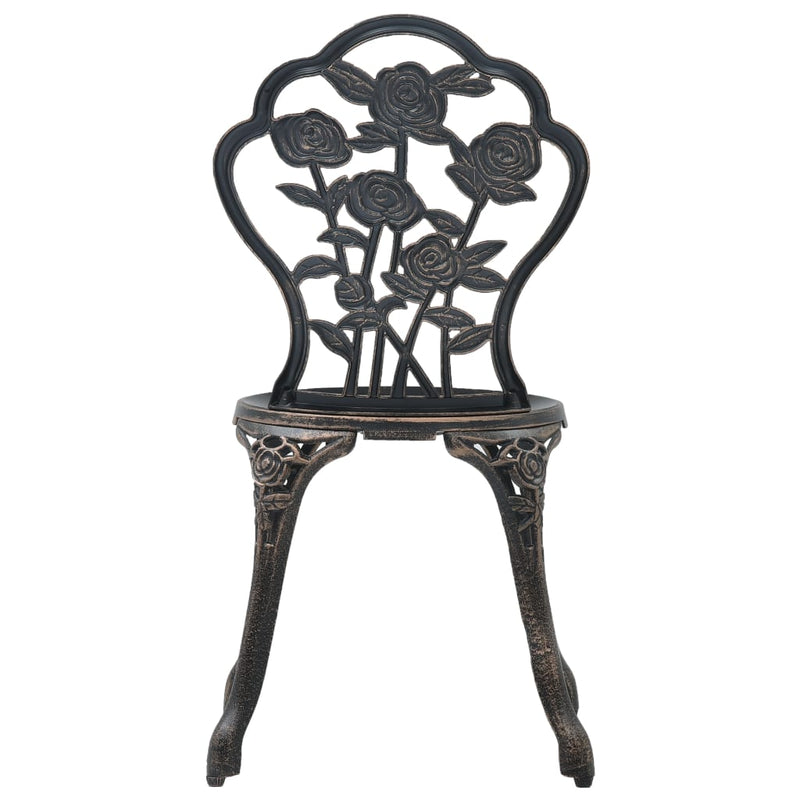 Bistro Chairs 2 pcs Bronze Cast Aluminium