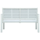 Garden Bench 120 cm HDPE White Wood Look