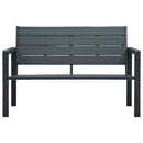 Garden Bench 120 cm HDPE Grey Wood Look