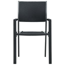 Garden Chairs 4 pcs Black Plastic Rattan Look