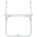 Hanging Balcony Table White 60x64x83.5 cm Plastic Rattan Look