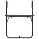 Hanging Balcony Table Brown 60x64x83.5 cm Plastic Rattan Look