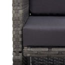 17 Piece Outdoor Dining Set with Cushions Poly Rattan Anthracite