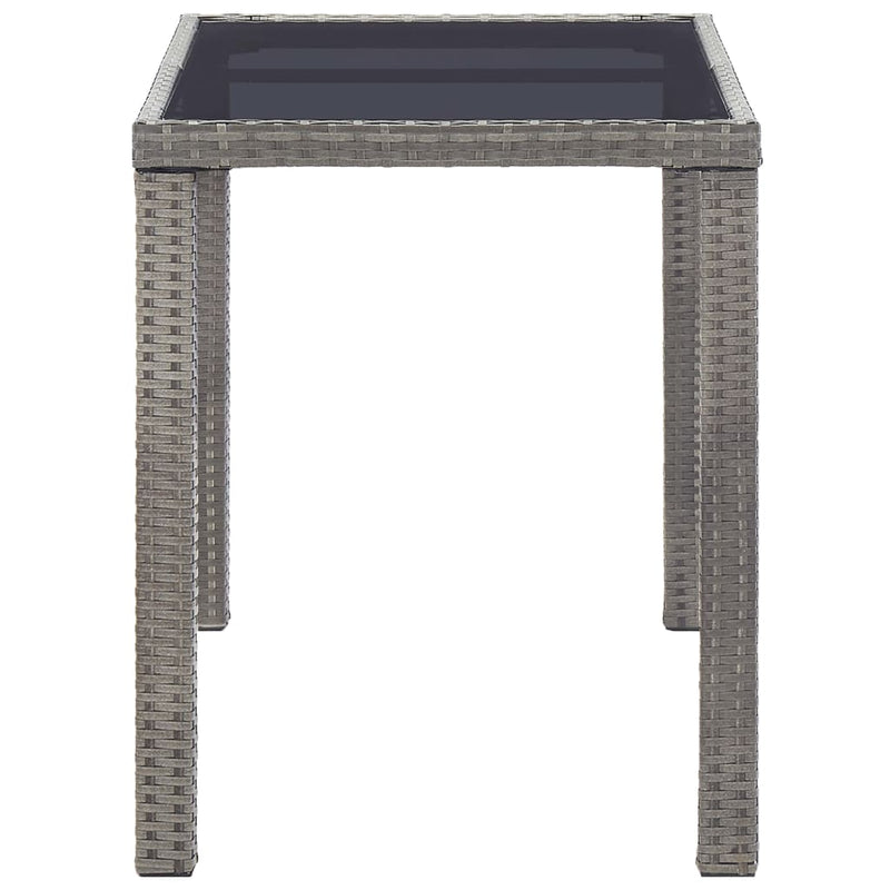 Garden Table Anthracite 123x60x74 cm Poly Rattan