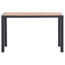 Garden Table Black and Brown 123x60x74 cm Solid Acacia Wood
