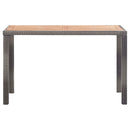 Garden Table Anthracite and Brown 123x60x74 cm Solid Acacia Wood