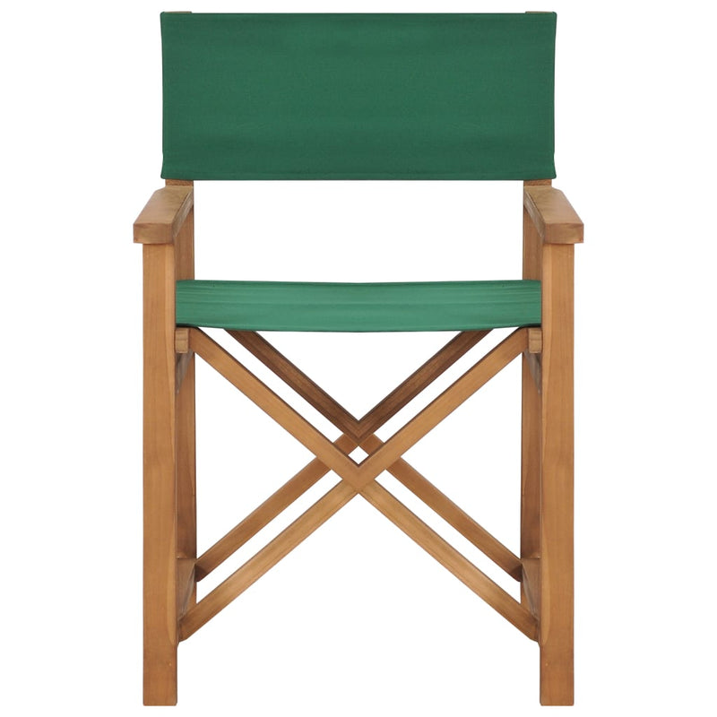 Director's Chair Solid Teak Wood Green