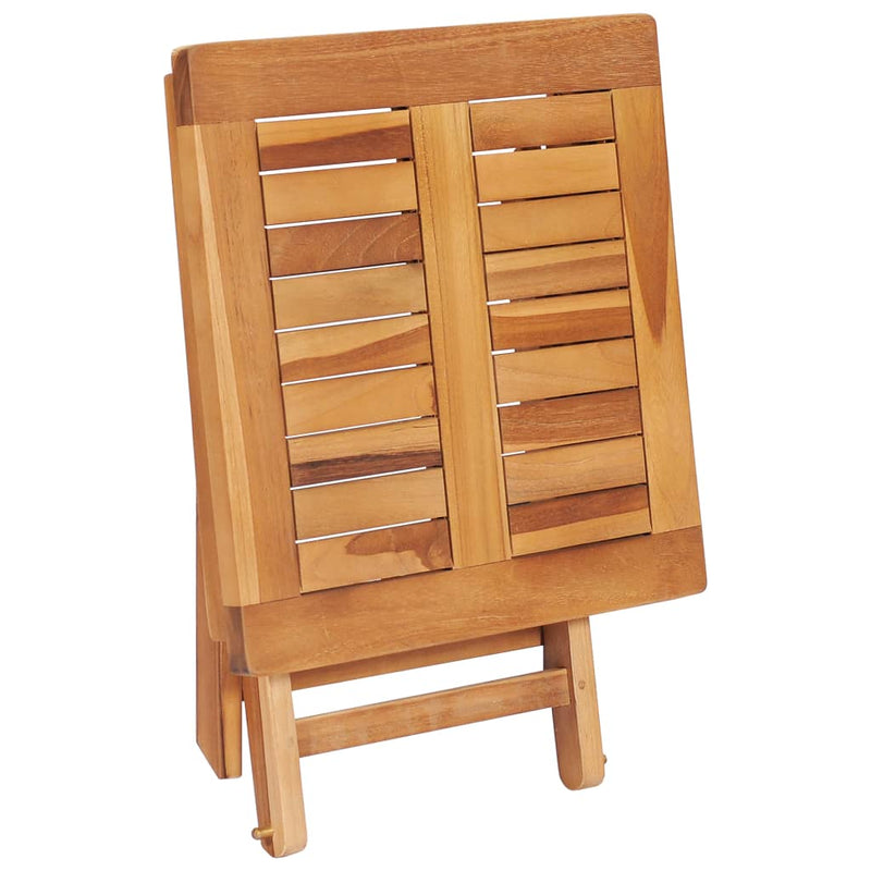 Sun Lounger with Table Solid Teak Wood