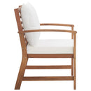 4 Piece Garden Lounge Set with Cushions Solid Acacia Wood