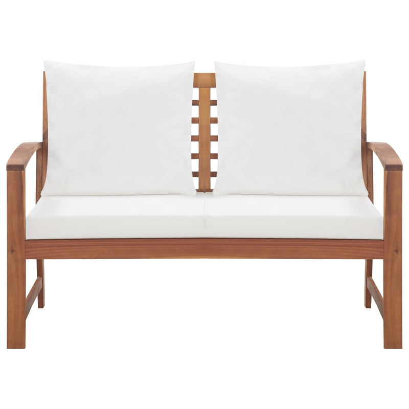 4 Piece Garden Lounge Set with Cushions Solid Acacia Wood