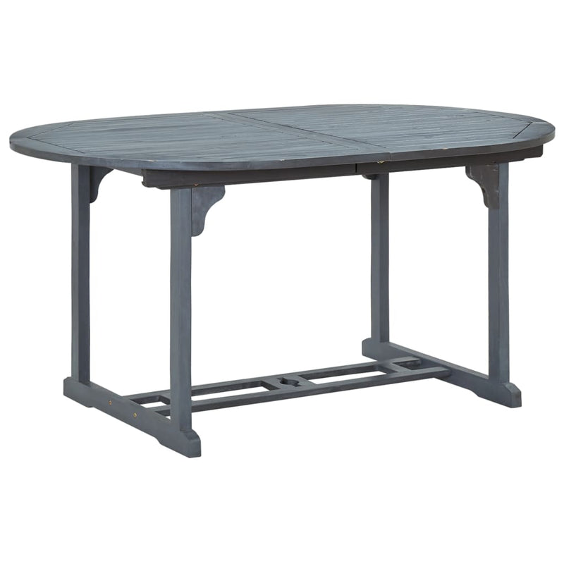 Garden Table Grey 200x100x74 cm Solid Acacia Wood