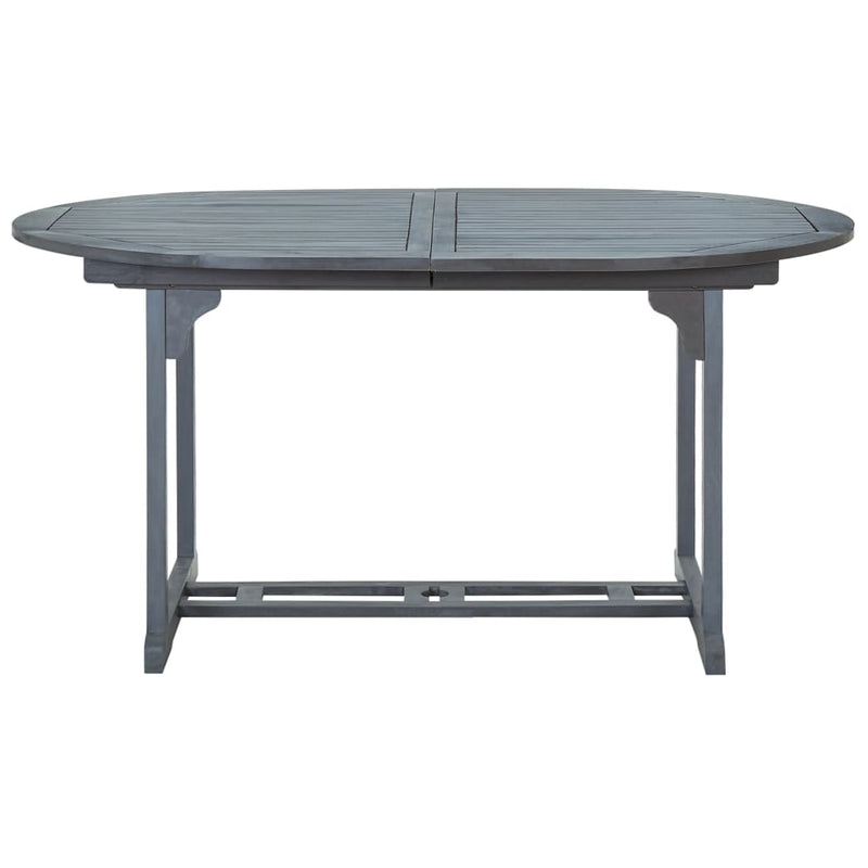 Garden Table Grey 200x100x74 cm Solid Acacia Wood