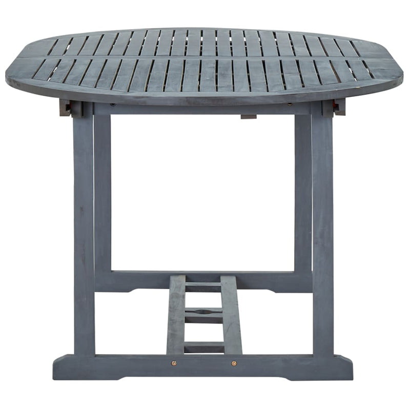 Garden Table Grey 200x100x74 cm Solid Acacia Wood