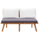 Garden Bench with Cushions 115 cm Solid Acacia Wood