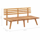Garden Bench with Cushions 115 cm Solid Acacia Wood