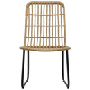 Garden Chairs 2 pcs Poly Rattan Oak