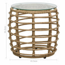 3 Piece Bistro Set Poly Rattan Oak