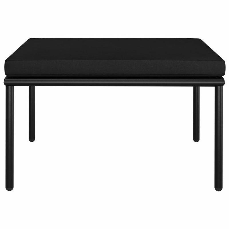 8 Piece Garden Lounge Set with Cushions Black PVC