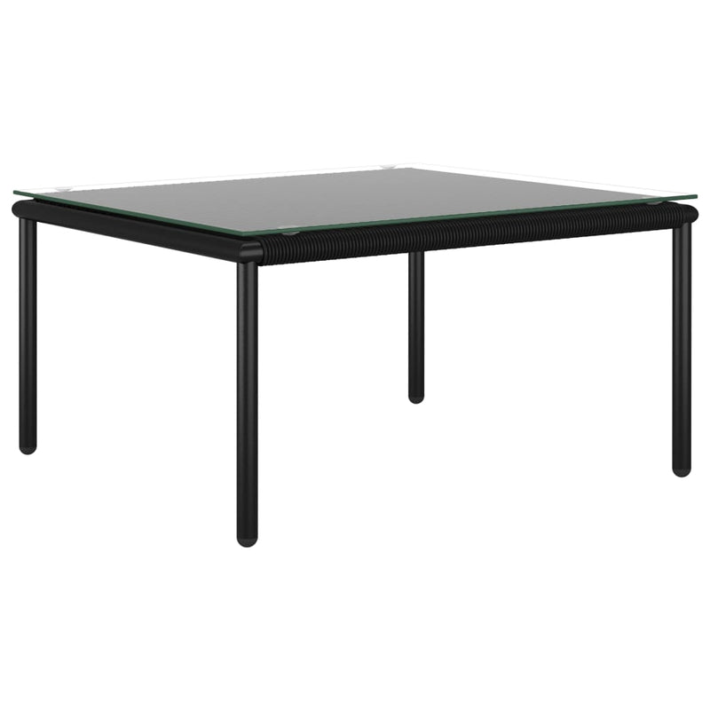 8 Piece Garden Lounge Set with Cushions Black PVC
